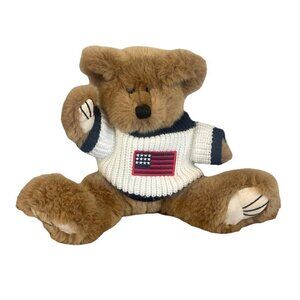 County Seat Embrace Plush Teddy Bear American Flag Sweater 11” American Outpost
